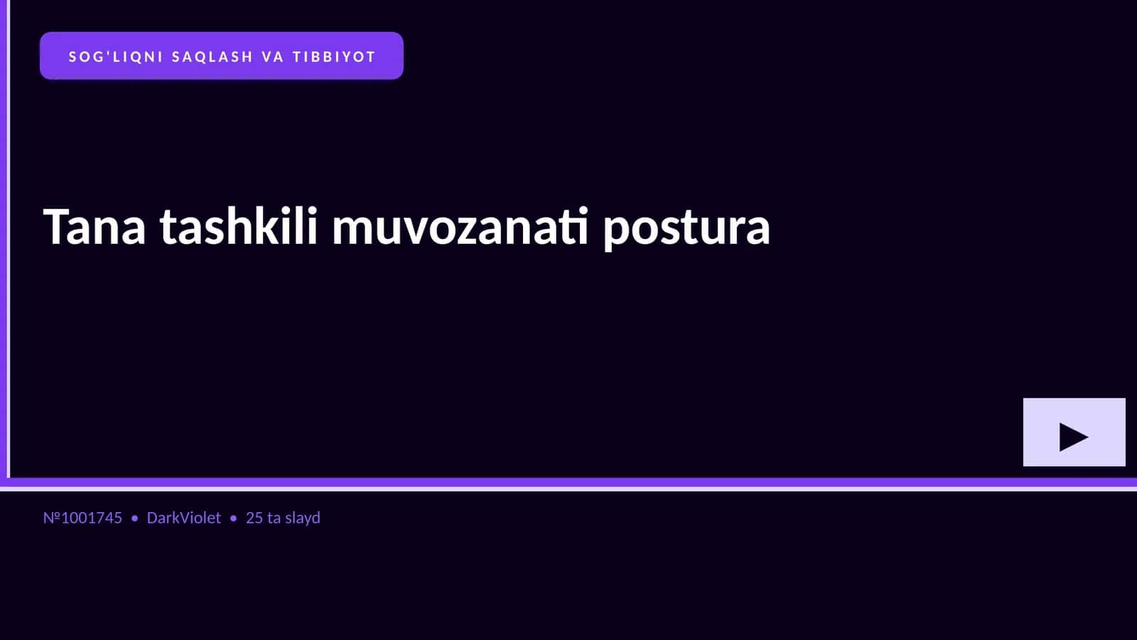 Tana tashkili muvozanati postura 1