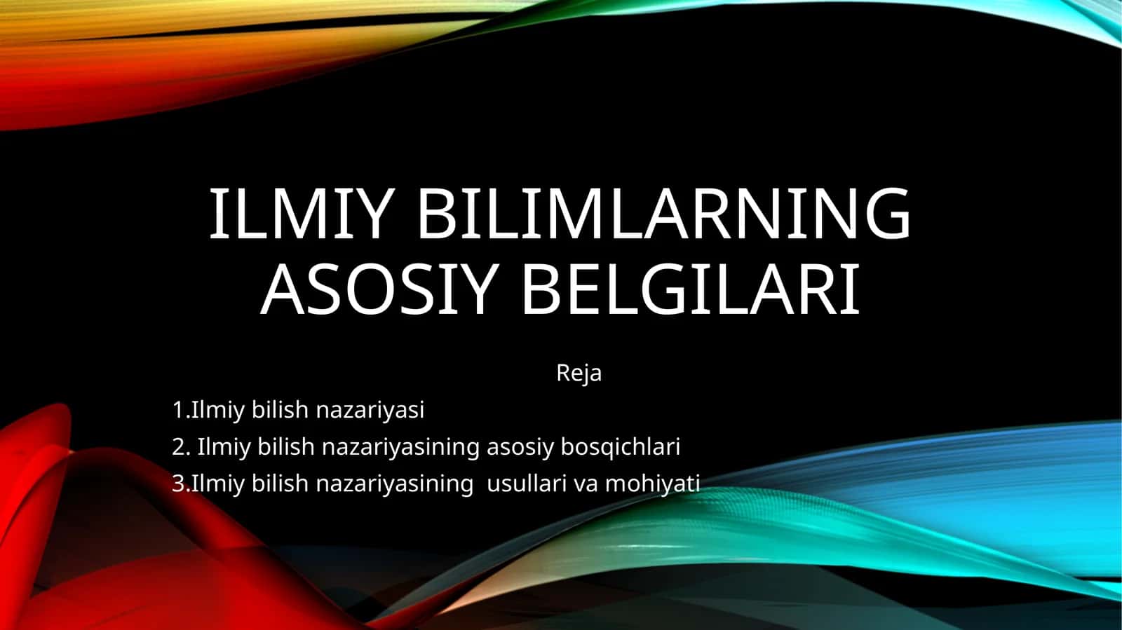 Ilmiybilimlarningasosiybelgilari 1