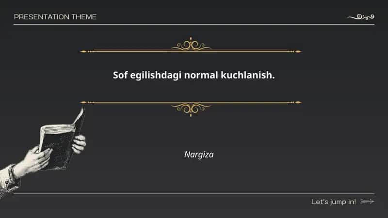 Sof egilish va normal kuchlanish 1