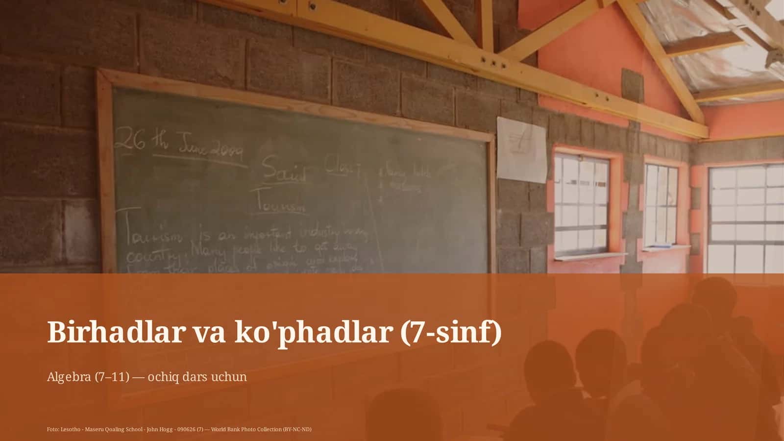 Algebra (7–11) — ochiq dars uchun 1