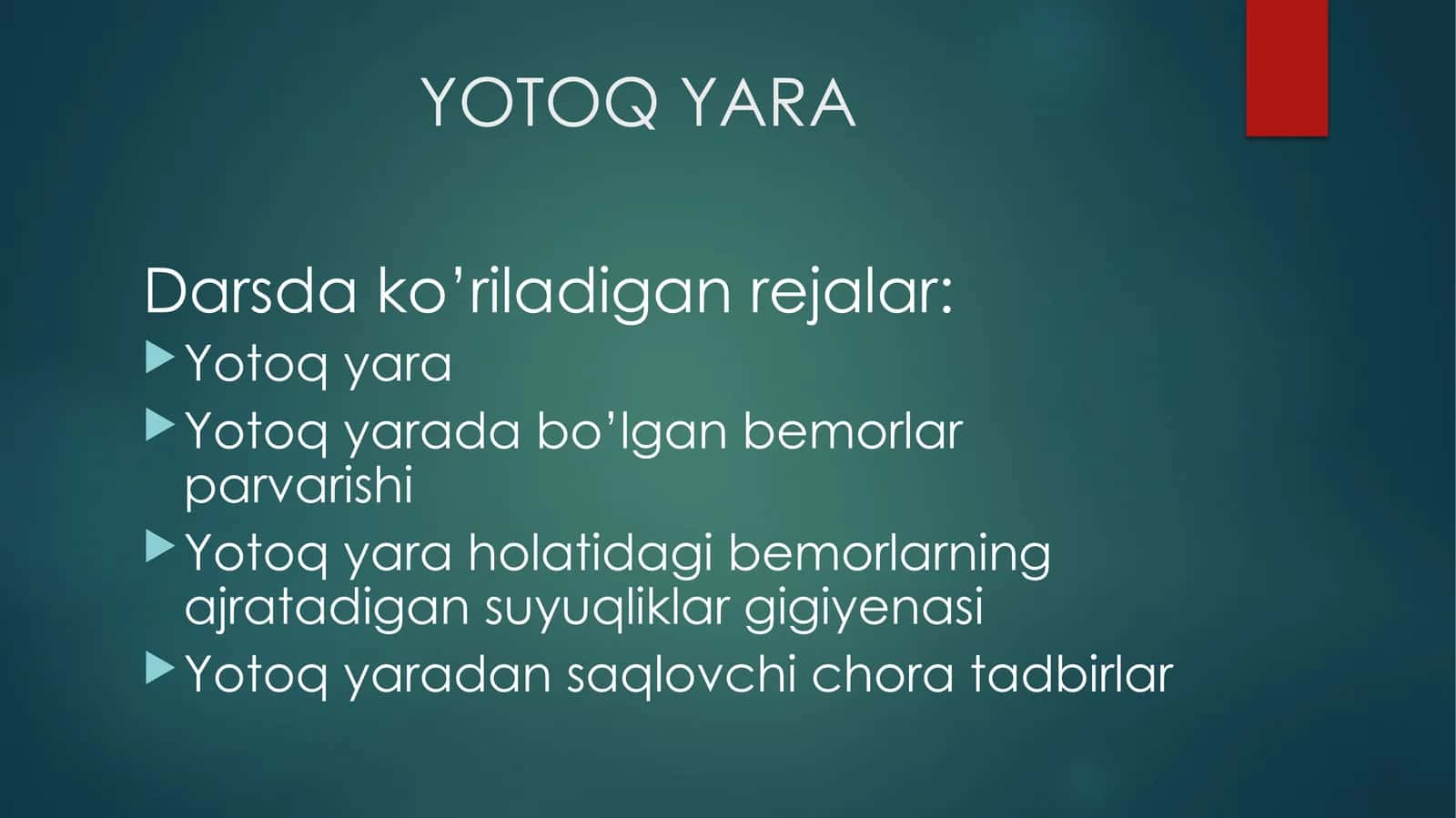 Yotoq yara 1