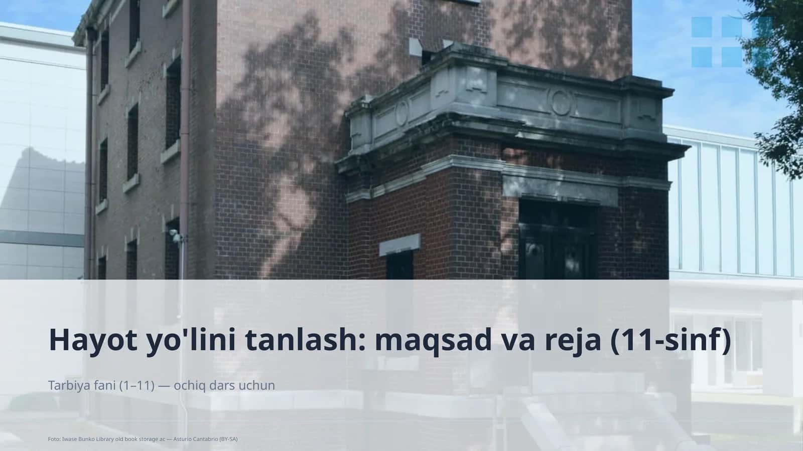 Hayot yo'lini tanlash: maqsad va reja (11-sinf) 1