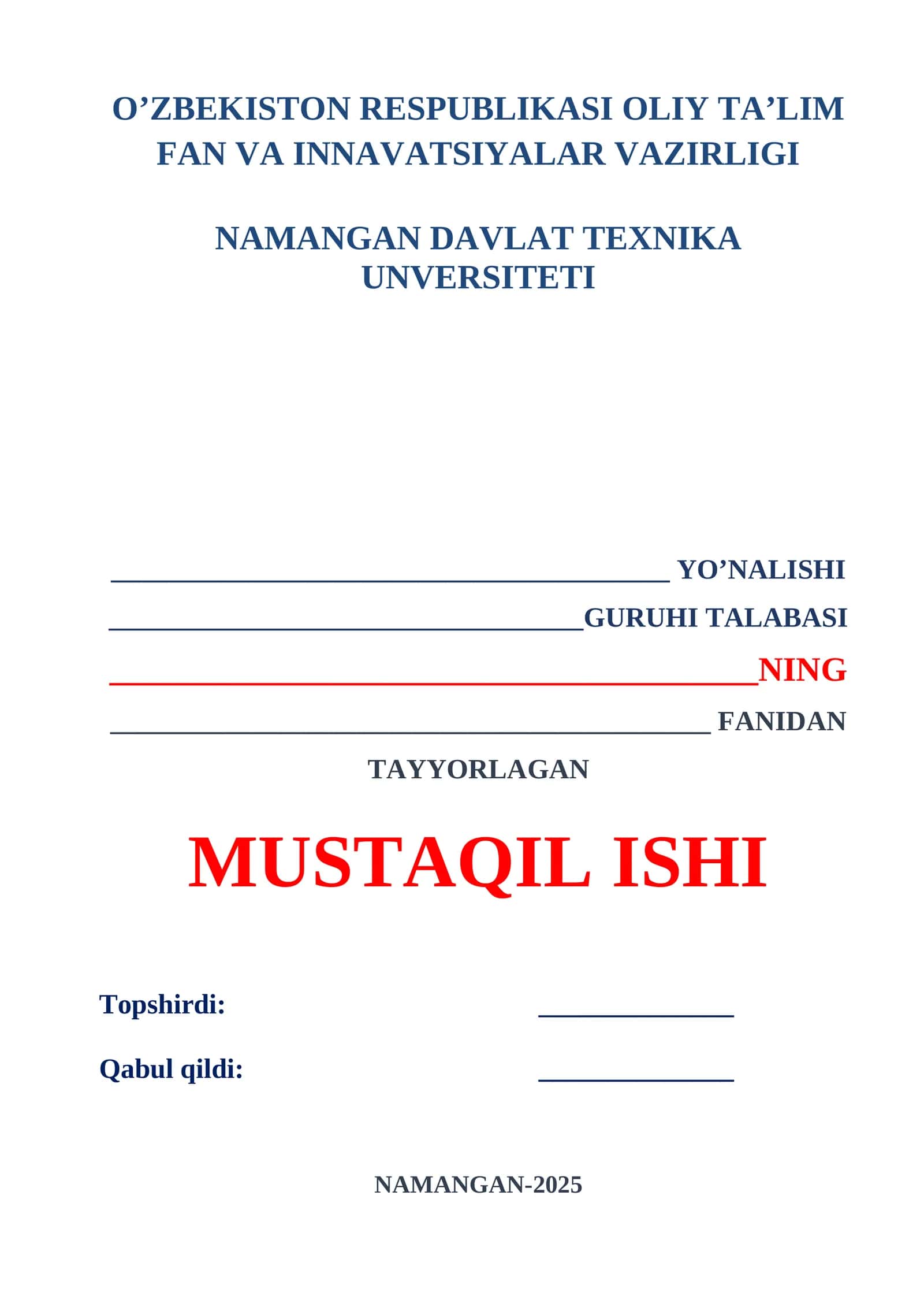 RAQAMLI QURILMALAR TASNIFI VA QO'LLANILISHI 1