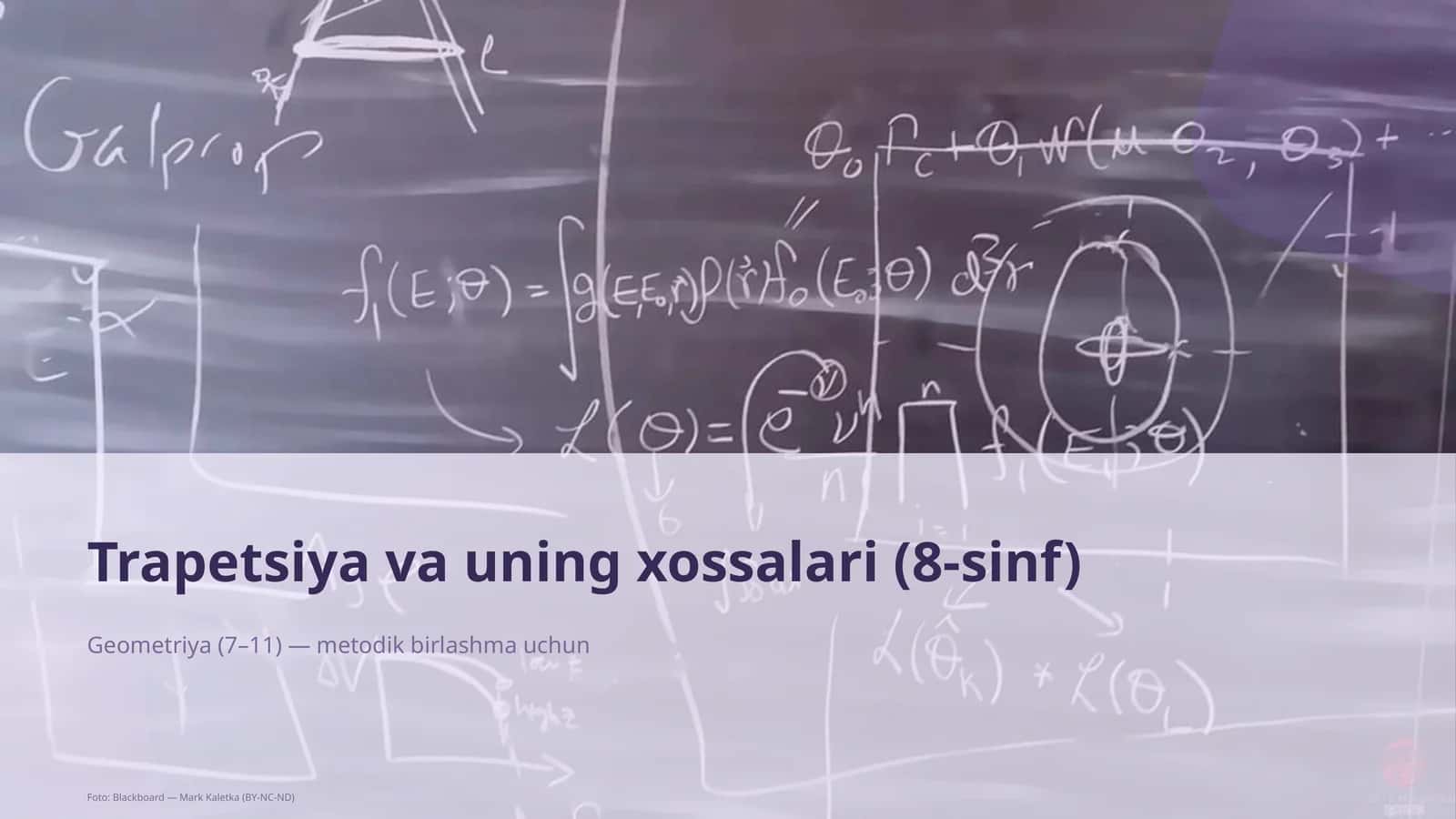 Trapetsiya va uning xossalari (8-sinf) 1