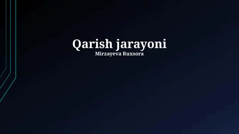 Qarish jarayoni 1