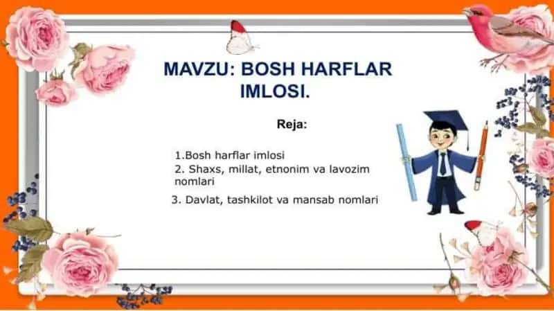bosh harflar imlosi 1