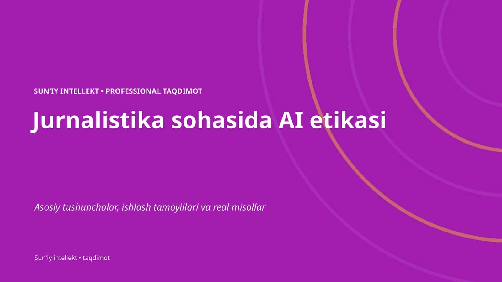 SUNʼIY INTELLEKT • PROFESSIONAL TAQDIMOT 1