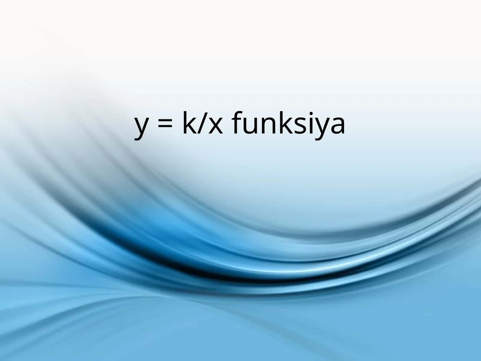 Функция y = k/x 1