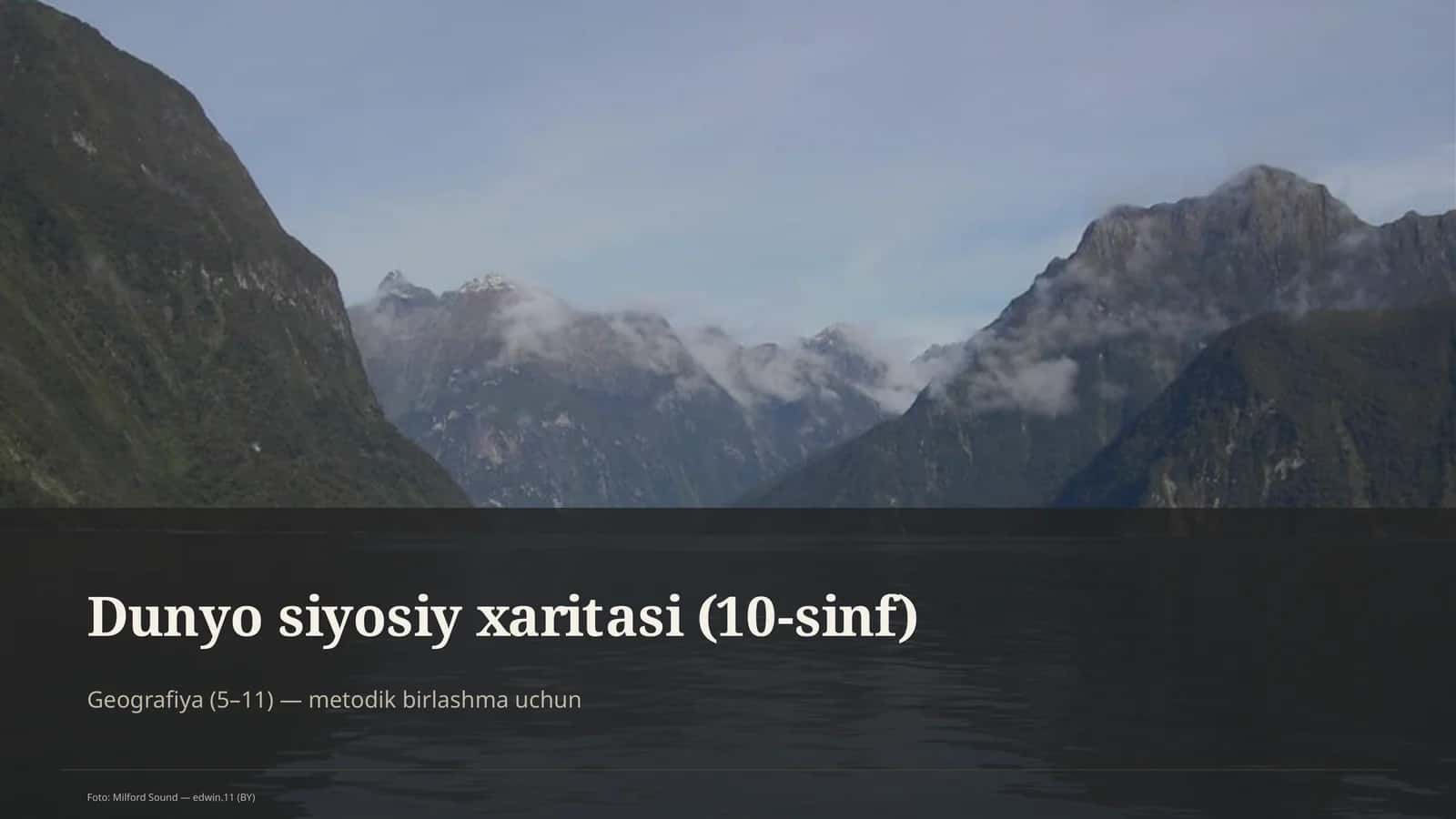 Dunyo siyosiy xaritasi (10-sinf) 1