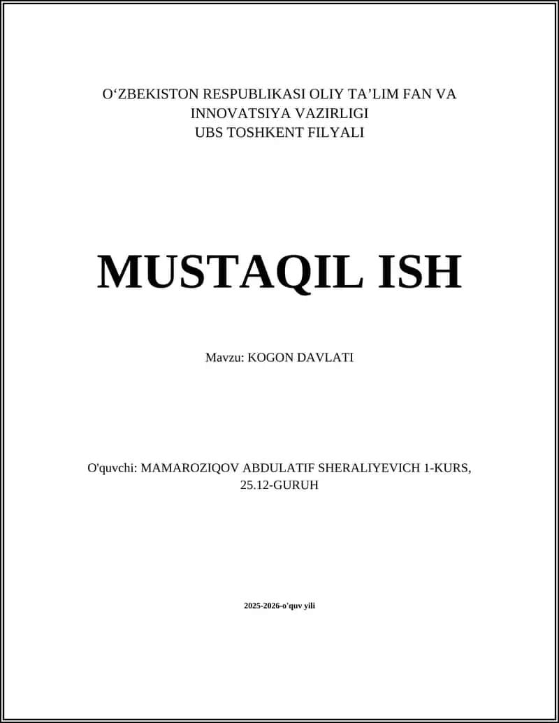 KOGON DAVLATI 1