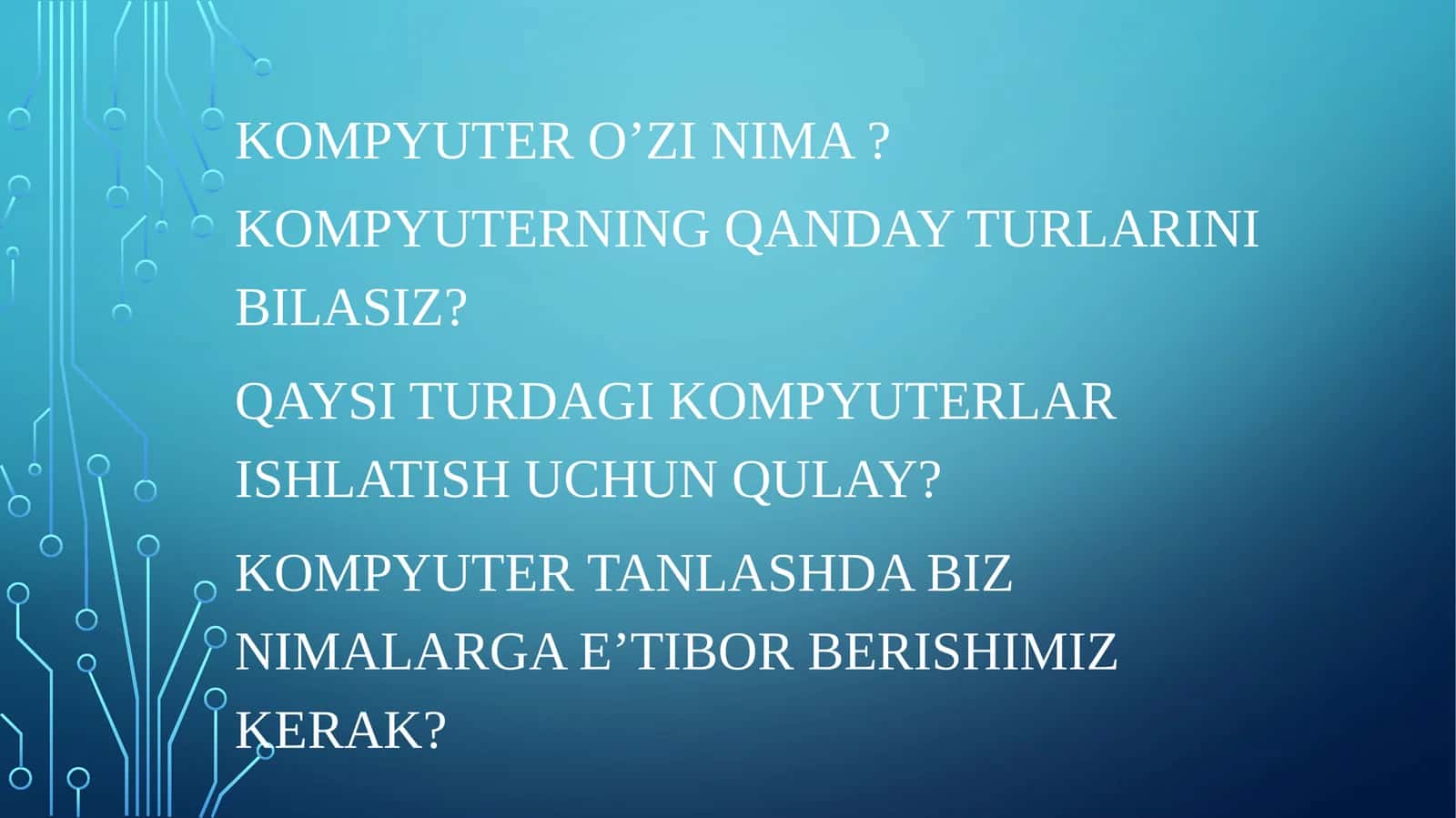 kompyuter haqida boshlang'ich tushunchalar 1