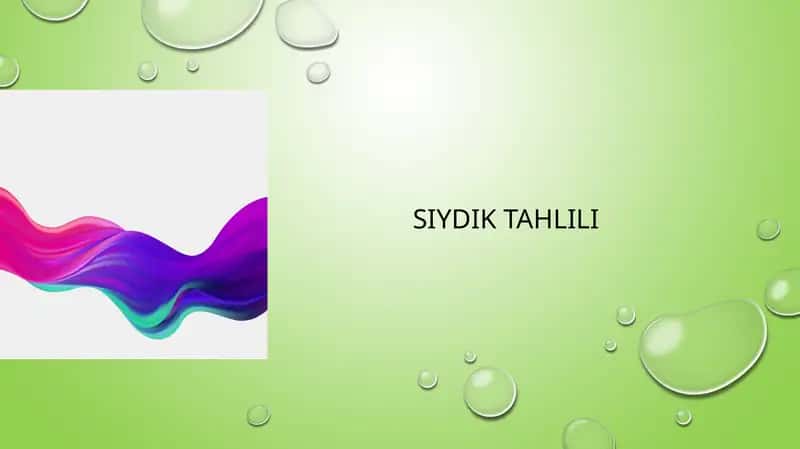 Siydik tahlili taqdimot 1