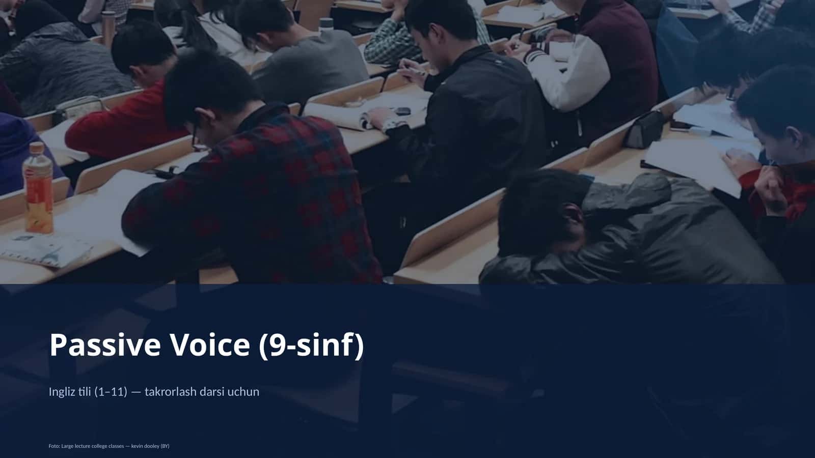 Passive Voice (9-sinf) 1
