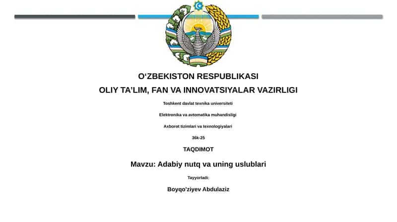Adabiy nutq va uning uslublari 1