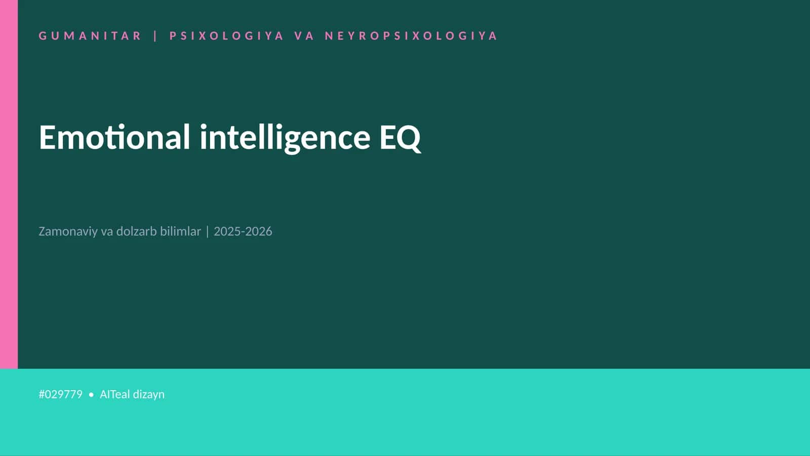 Emotional intelligence EQ 1