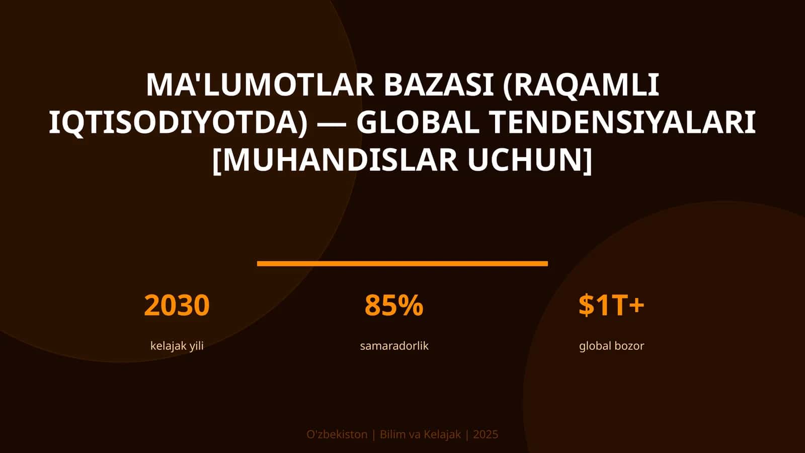 Ma'lumotlar bazasi (raqamli iqtisodiyotda) — global tendensiyalari [muhandislar uchun] 1