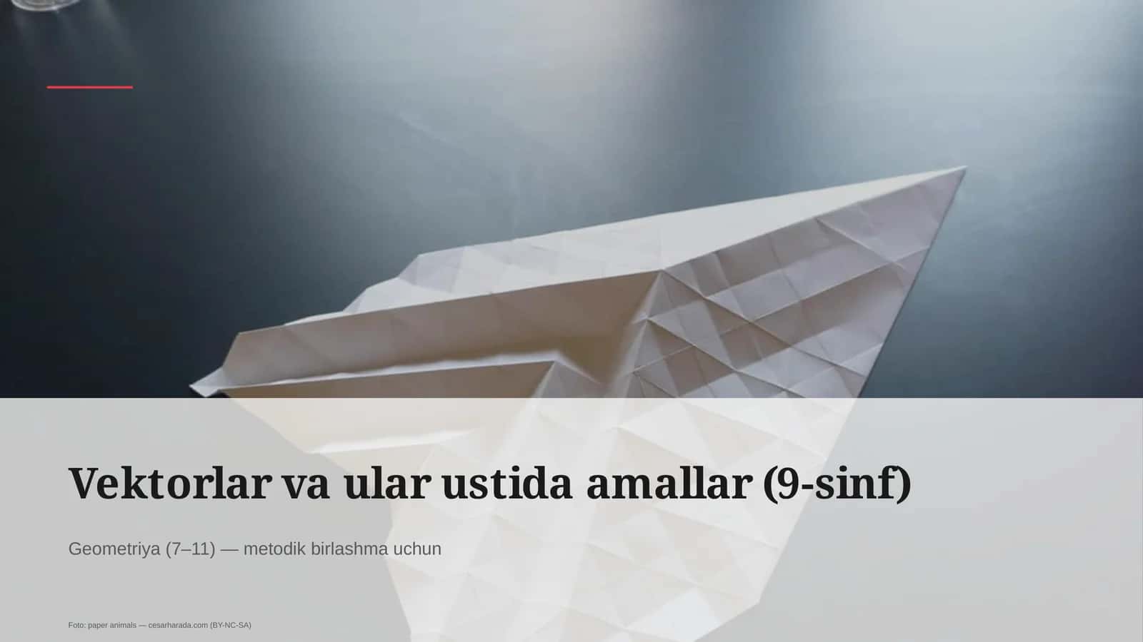 Vektorlar va ular ustida amallar (9-sinf) 1