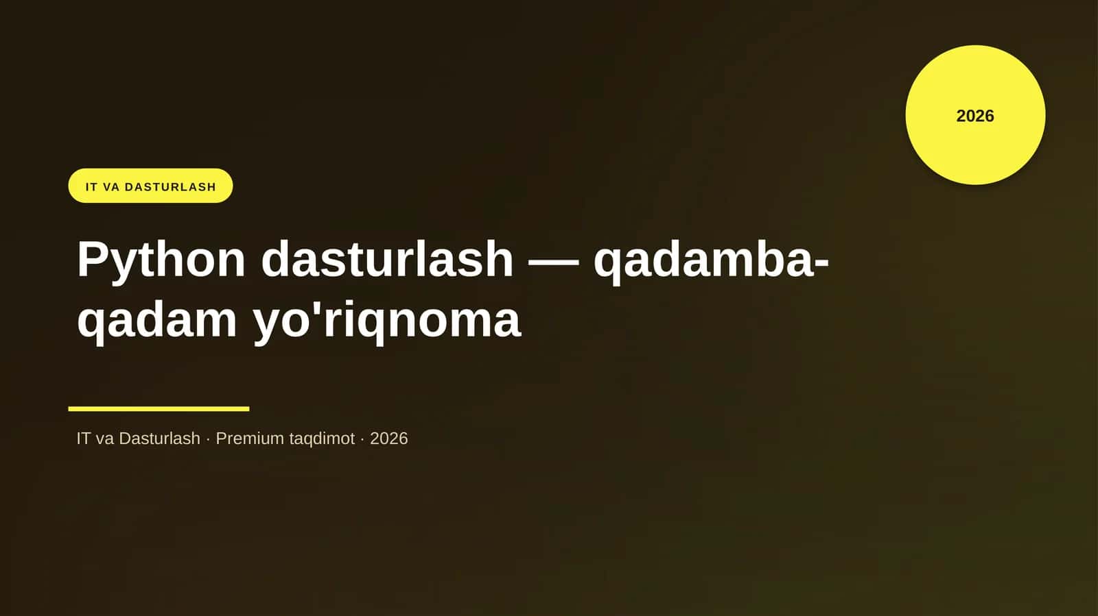 Python dasturlash — qadamba-qadam yo'riqnoma 1