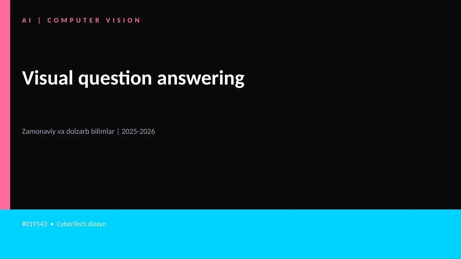 Visual question answering 1