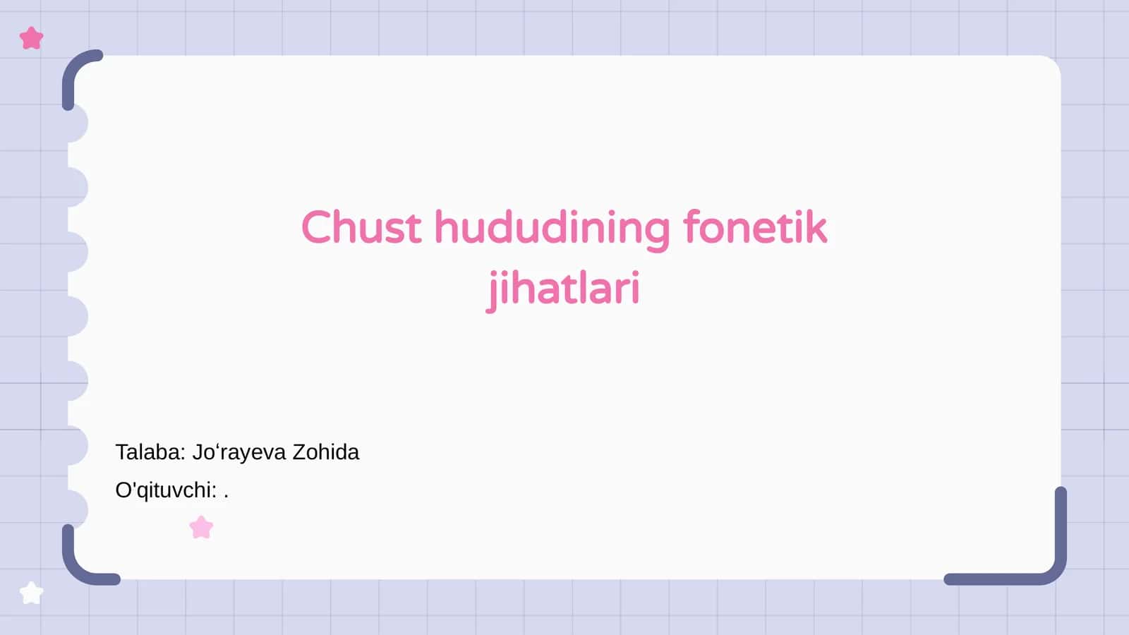 Chust hududining fonetik jihatlari 1
