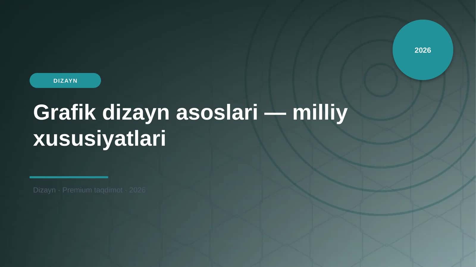 Grafik dizayn asoslari — milliy xususiyatlari 1