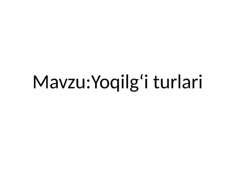 Yoqilgʻi 1