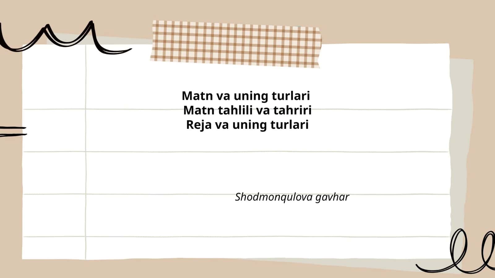 Matn va uning turlari 1