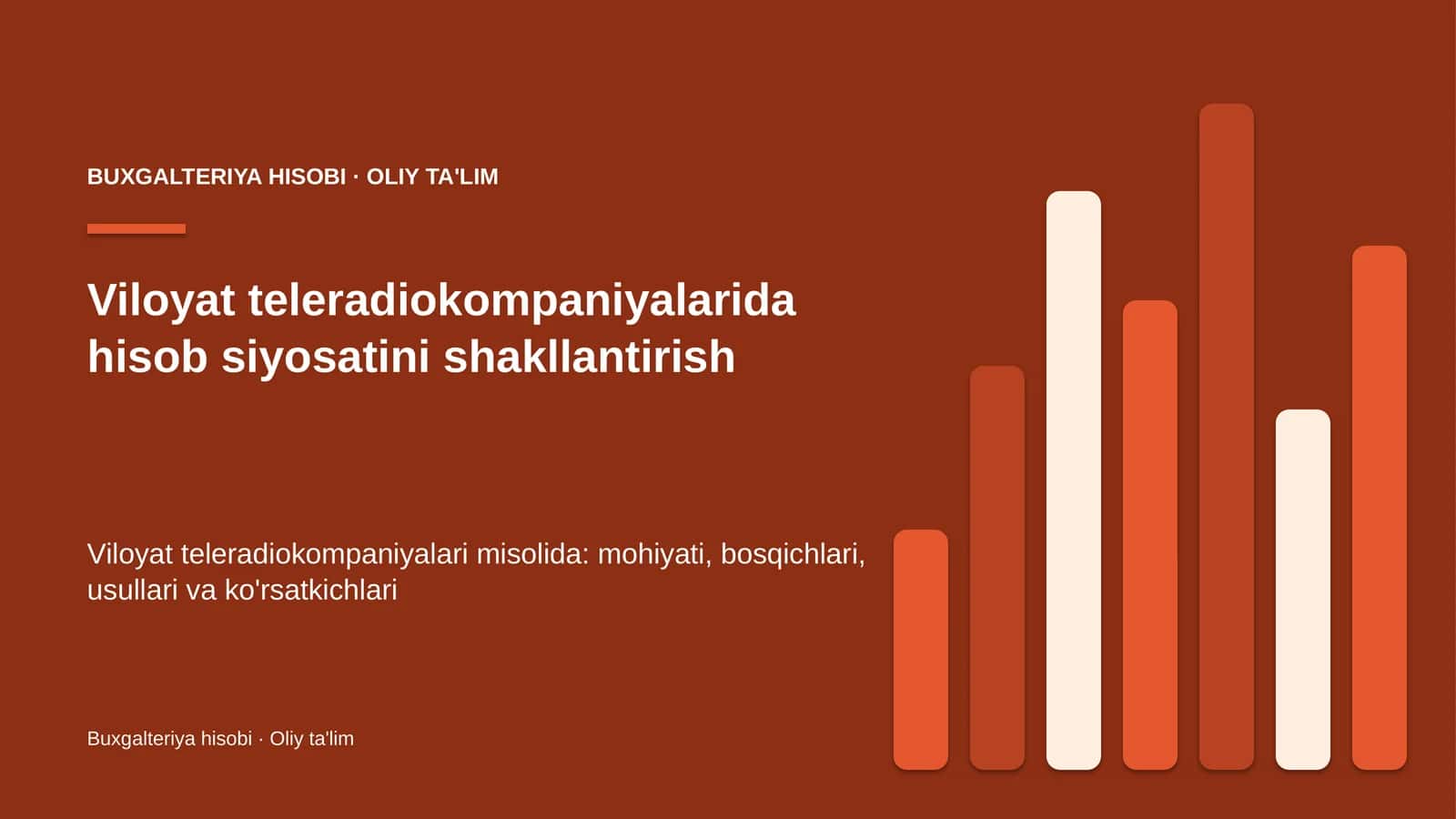 viloyat teleradiokompaniyalarida hisob siyosatini shakllantirish 5860 1