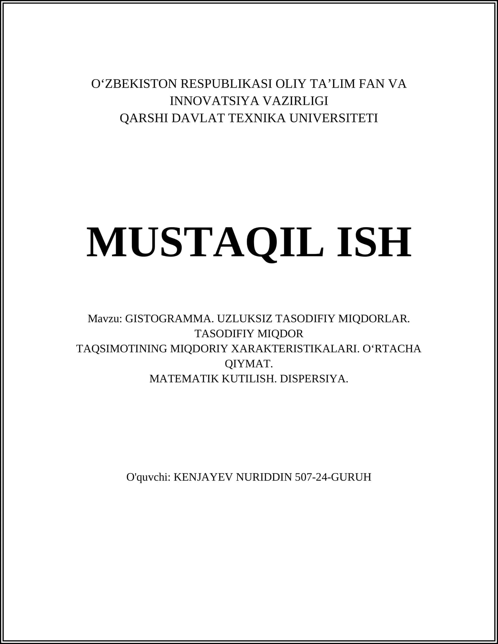 GISTOGRAMMA 1