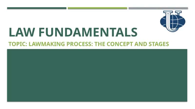 Law fundamentals 1