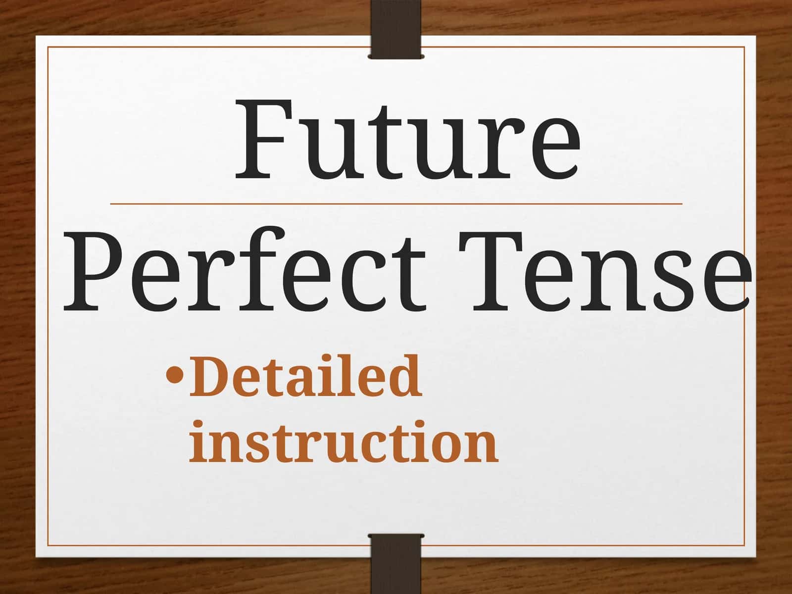 Future Perfect Tense 1