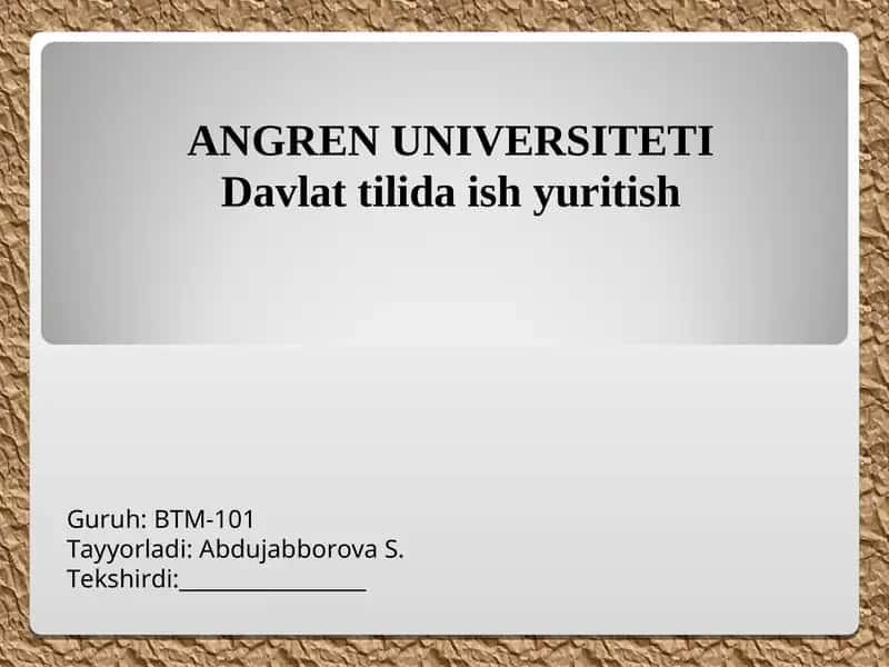 Davlat tilida ish yuritish 1