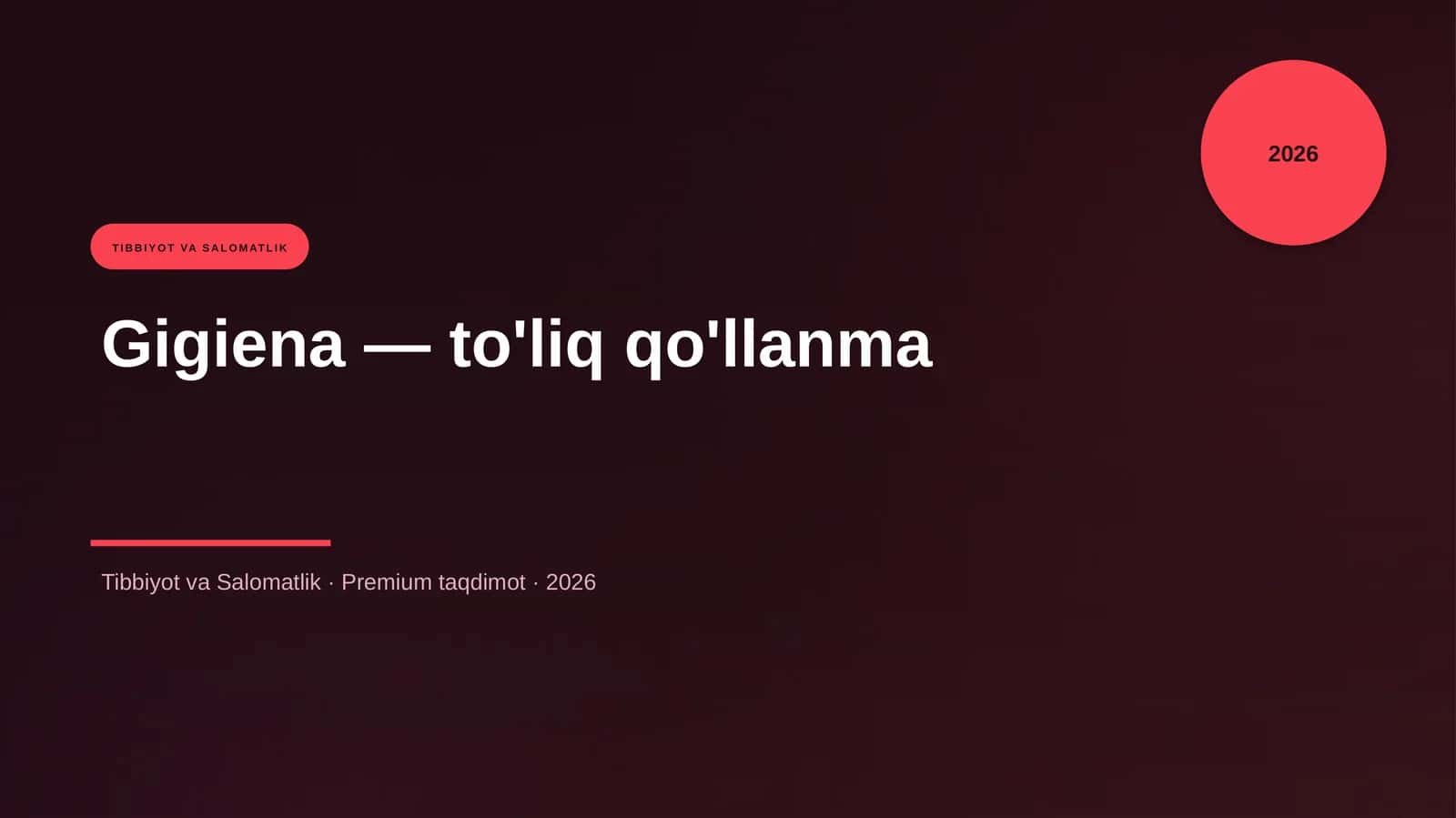 Gigiena - to'liq qo'llanma 1