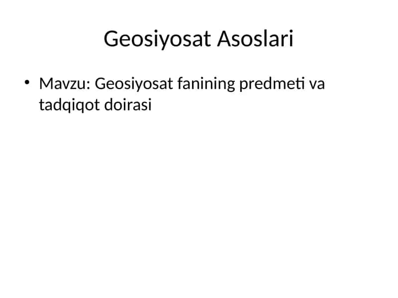 Geosiyosat fanidan 1