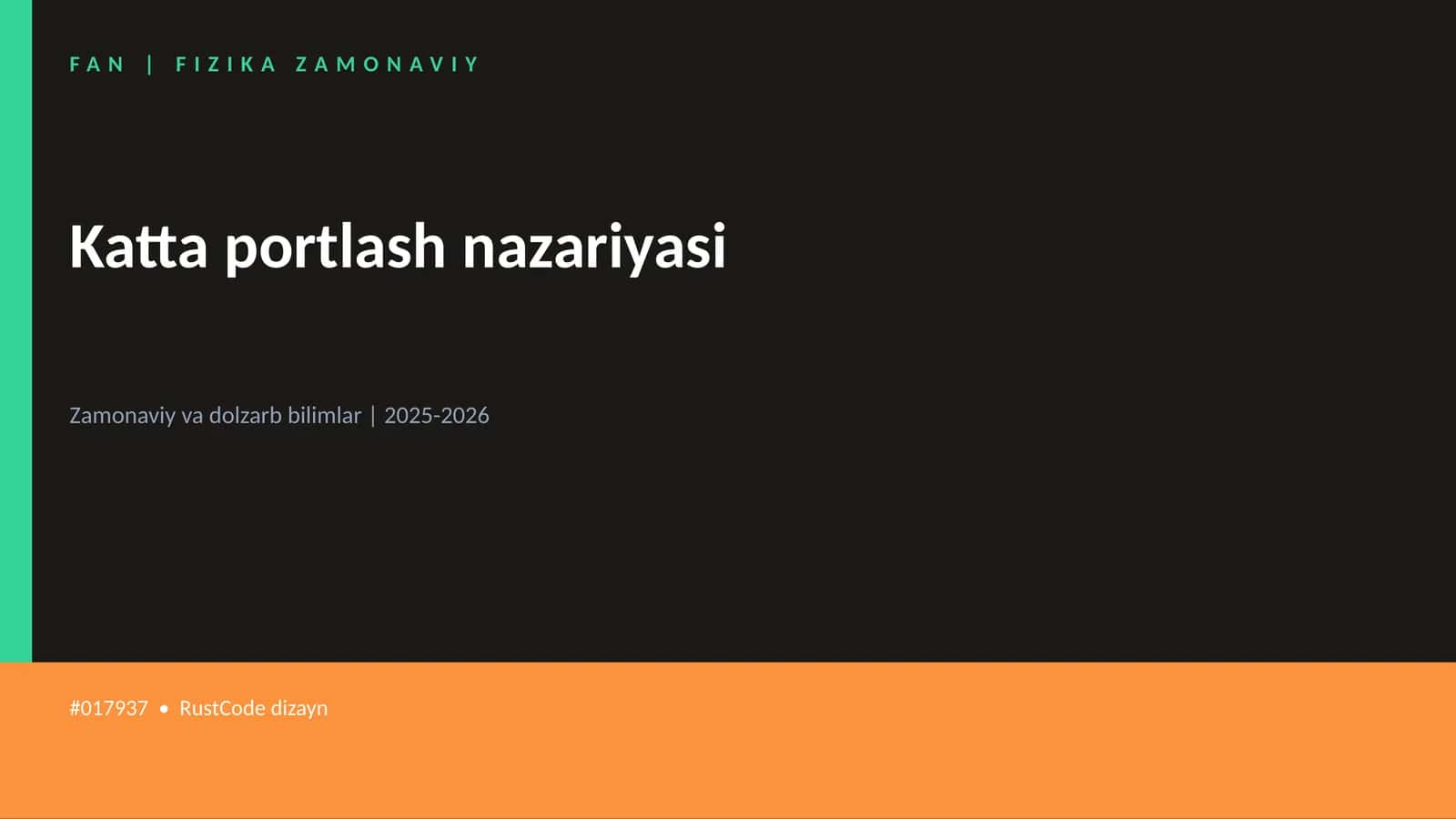 Katta portlash nazariyasi 1