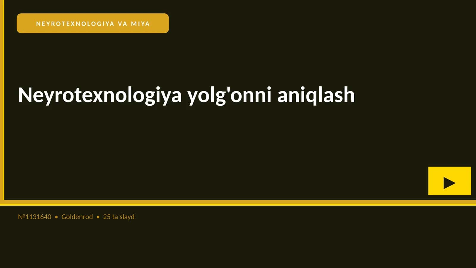 NEYROTEXNOLOGIYA VA MIYA 1