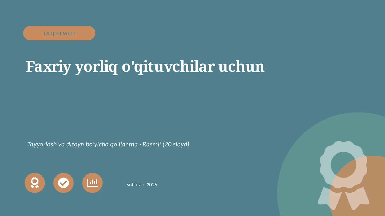 Faxriy yorliq o'qituvchilar uchun 1