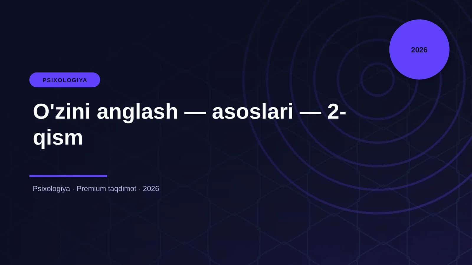 O'zini anglash — asoslari — 2-qism 1