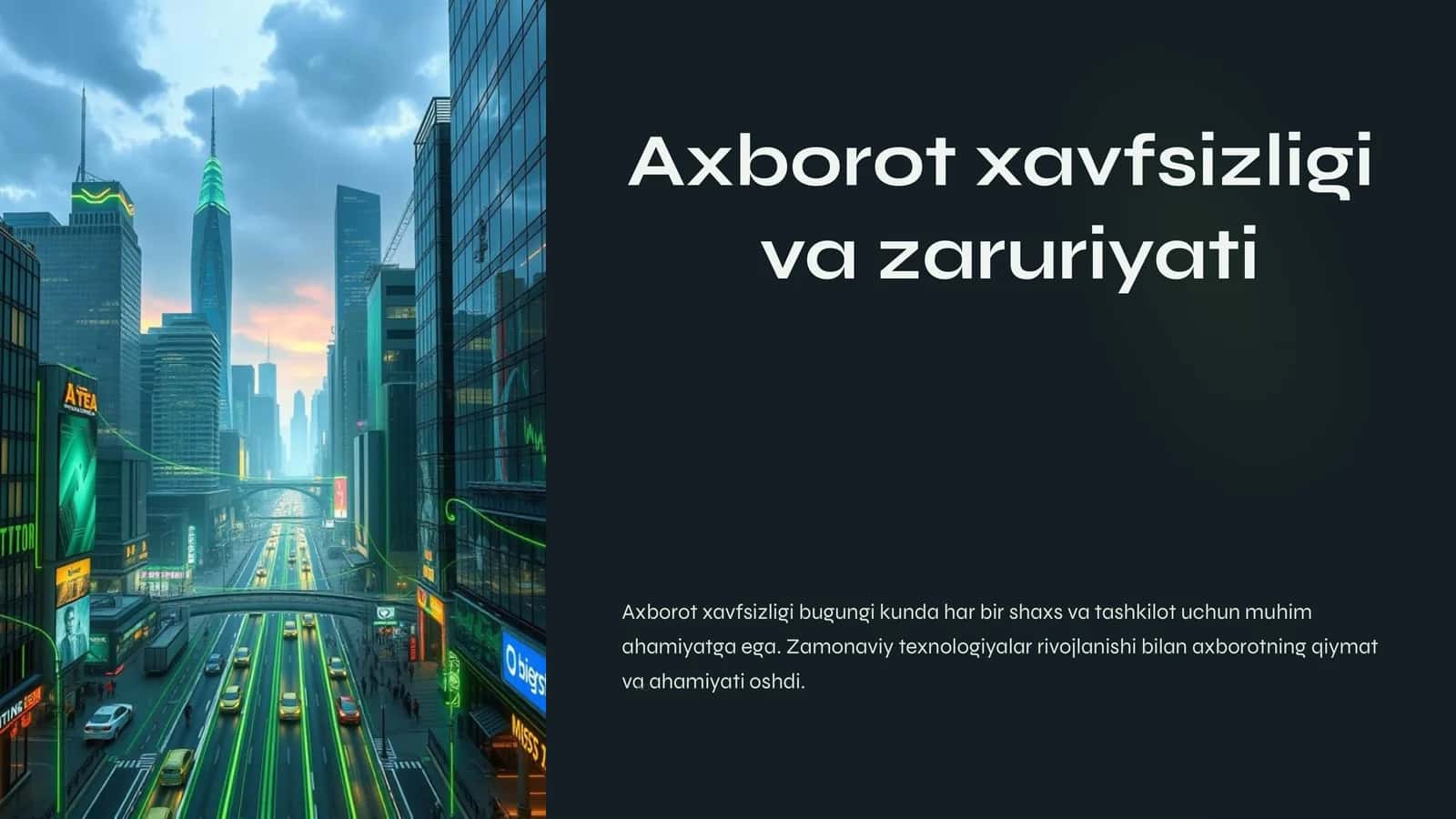 Axborot xavfsizligi va zaruriyati 1