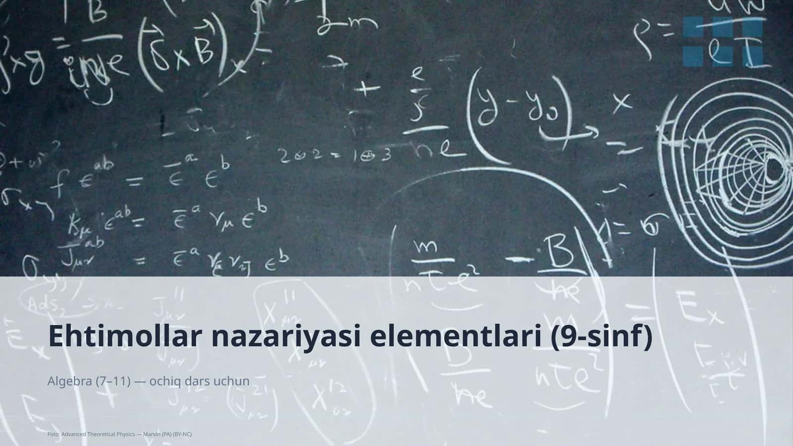 Ehtimollar nazariyasi elementlari (9-sinf) 1
