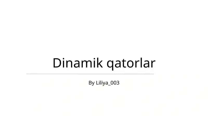 Dinamik massivlar