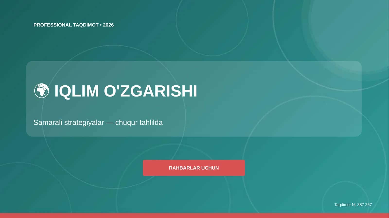 IQLIM O'ZGARISHI 1