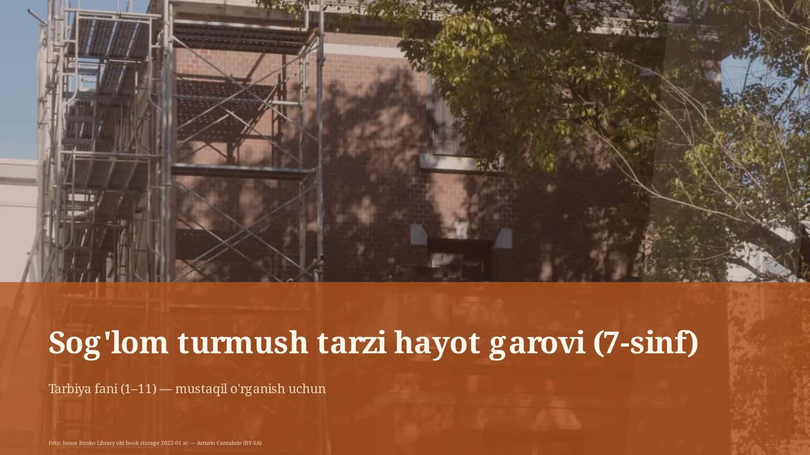 Sog'lom turmush tarzi hayot garovi (7-sinf) 1