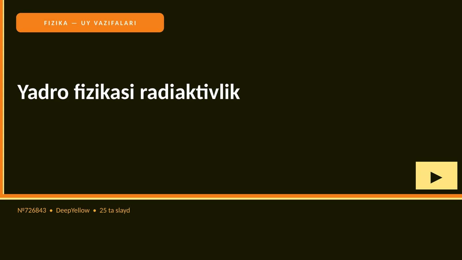 FIZIKA — UY VAZIFALARI 1