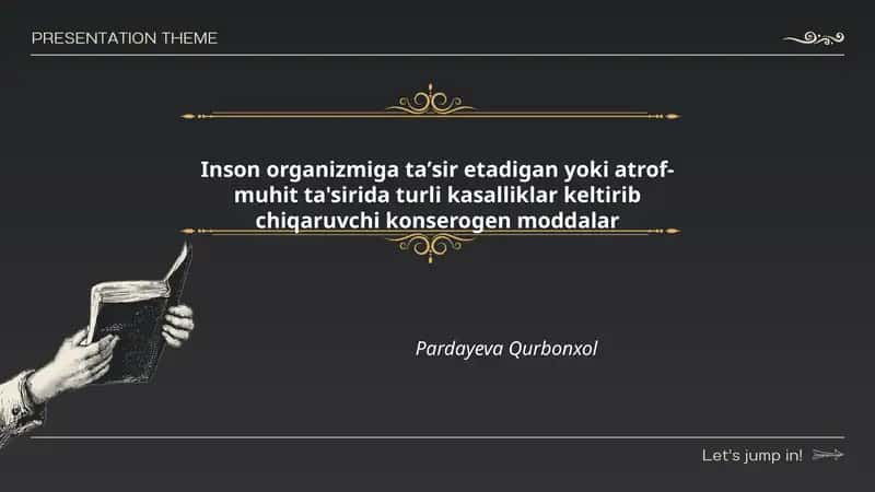 Konserogen moddalar — taʼrif va tasnifi 1