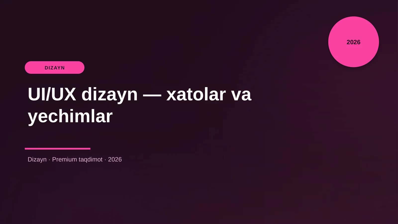 UI/UX dizayn — xatolar va yechimlar 1