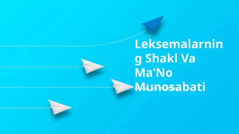 Leksemalarning Shakl Va MaʼNo Munosabati 1