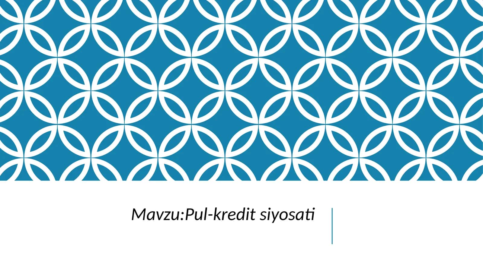 Pul-kredit siyosati 1