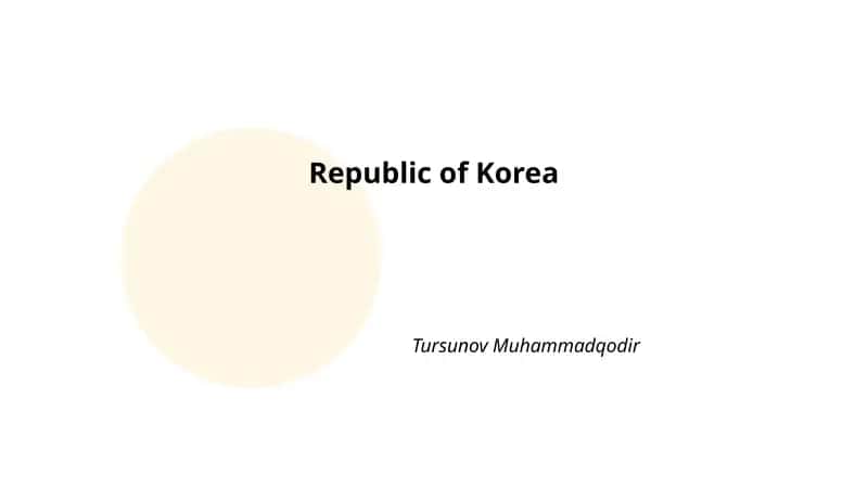 Koreya Respublikasining siyosiy tizimi 1