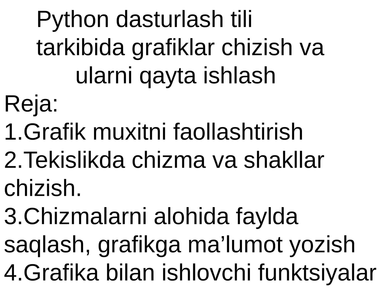 Python dasturlash tili 1